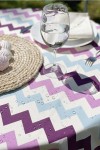 Waterproof Cotton Tablecloth | Zigzag Printed 