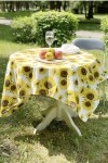 Waterproof Cotton Tablecloth  Sunflower Print 