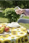 Waterproof Cotton Tablecloth  Sunflower Print 