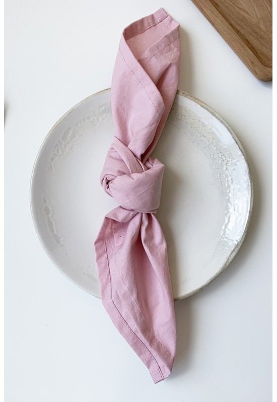 Cloth Cotton Napkins Set of 2 - Baby Pink