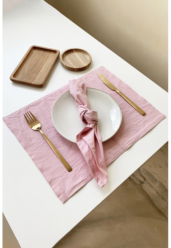 Cloth Cotton Napkins Set of 2 - Baby Pink