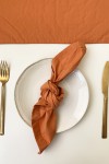 Burnt orange cotton napkins set Dinner Wedding