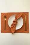 Burnt orange cotton napkins set Dinner Wedding