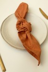 Burnt orange cotton napkins set Dinner Wedding