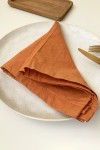 Burnt orange cotton napkins set Dinner Wedding