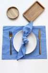 Cornflower blue cotton napkins set Dinner Wedding