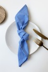 Cornflower blue cotton napkins set Dinner Wedding