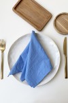 Cornflower blue cotton napkins set Dinner Wedding