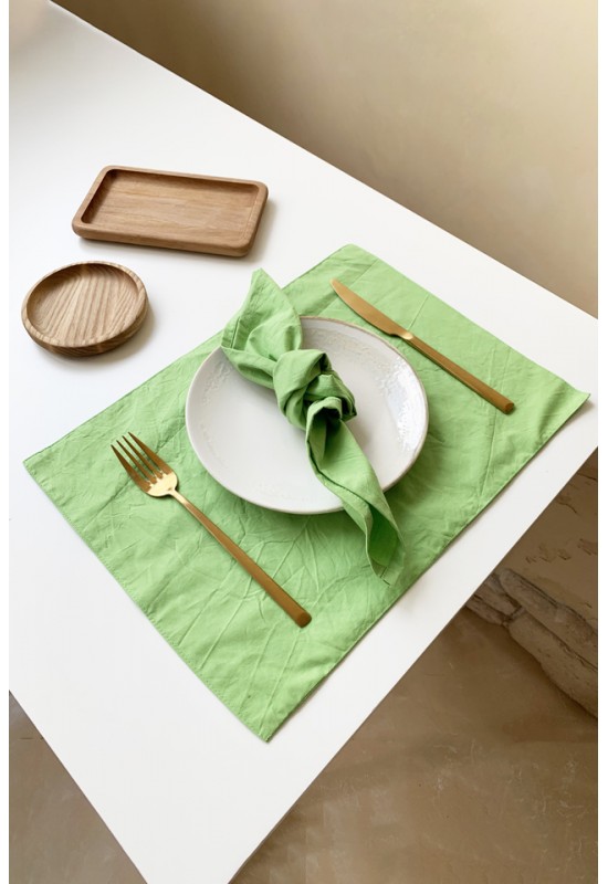 Set of 2 Greenery Cotton Napkins 