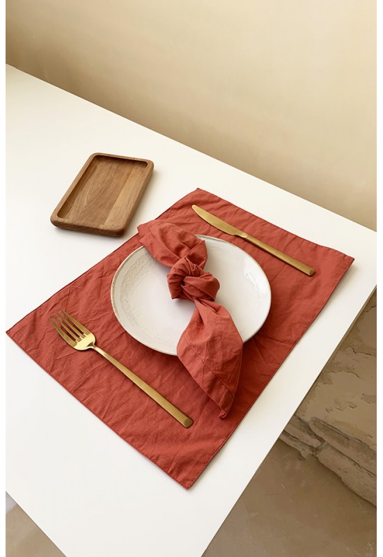 Terracotta cotton napkins Set of 2