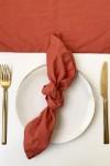 Terracotta cotton napkins set Dinner Wedding