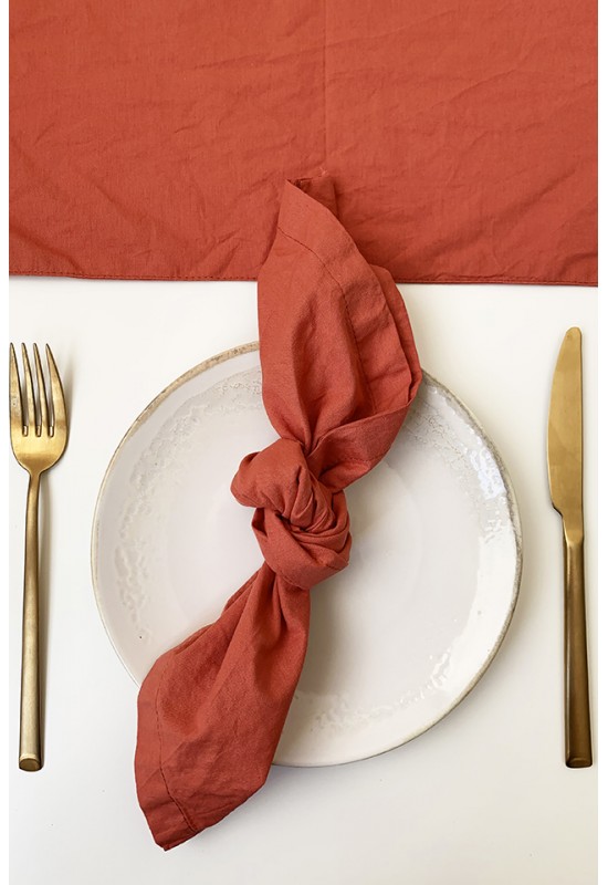 Terracotta cotton napkins Set of 2