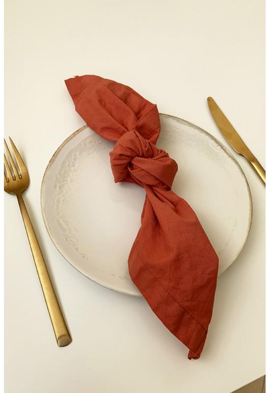 Terracotta cotton napkins set Dinner Wedding