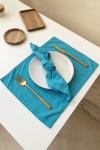 Turquoise Cotton Napkins - Set of 2