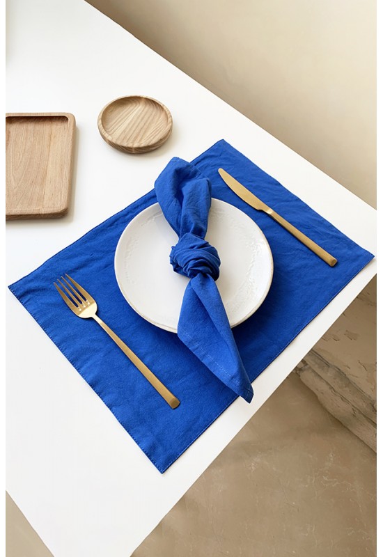 Cotton Napkins Set of 2 Indigo Blue