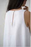 Short linen dress women Sleeveless loose sundress