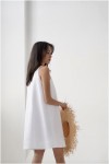 Short linen dress women Sleeveless loose sundress