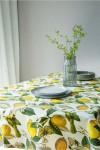 Cotton Tablecloth | Lemons, Butterflies 