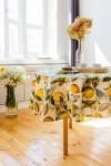 Cotton Tablecloth | Lemons, Butterflies 