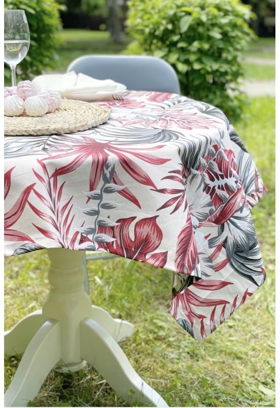 Waterproof cotton tablecloth Lilies (2 colors)