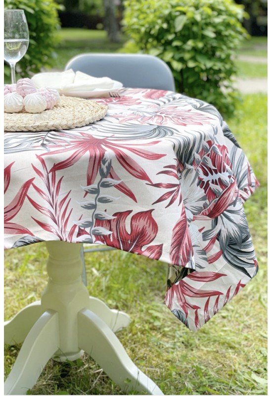 Waterproof cotton tablecloth Lilies (2 colors)