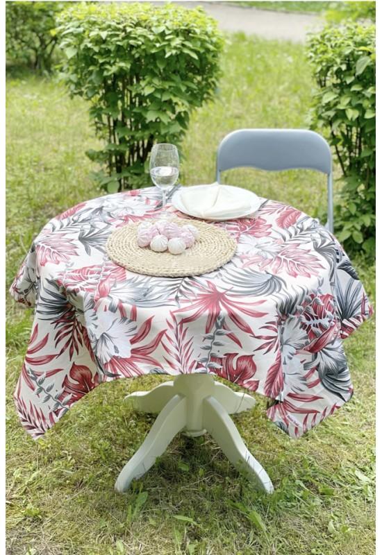 Waterproof cotton tablecloth Botanical Lilies 