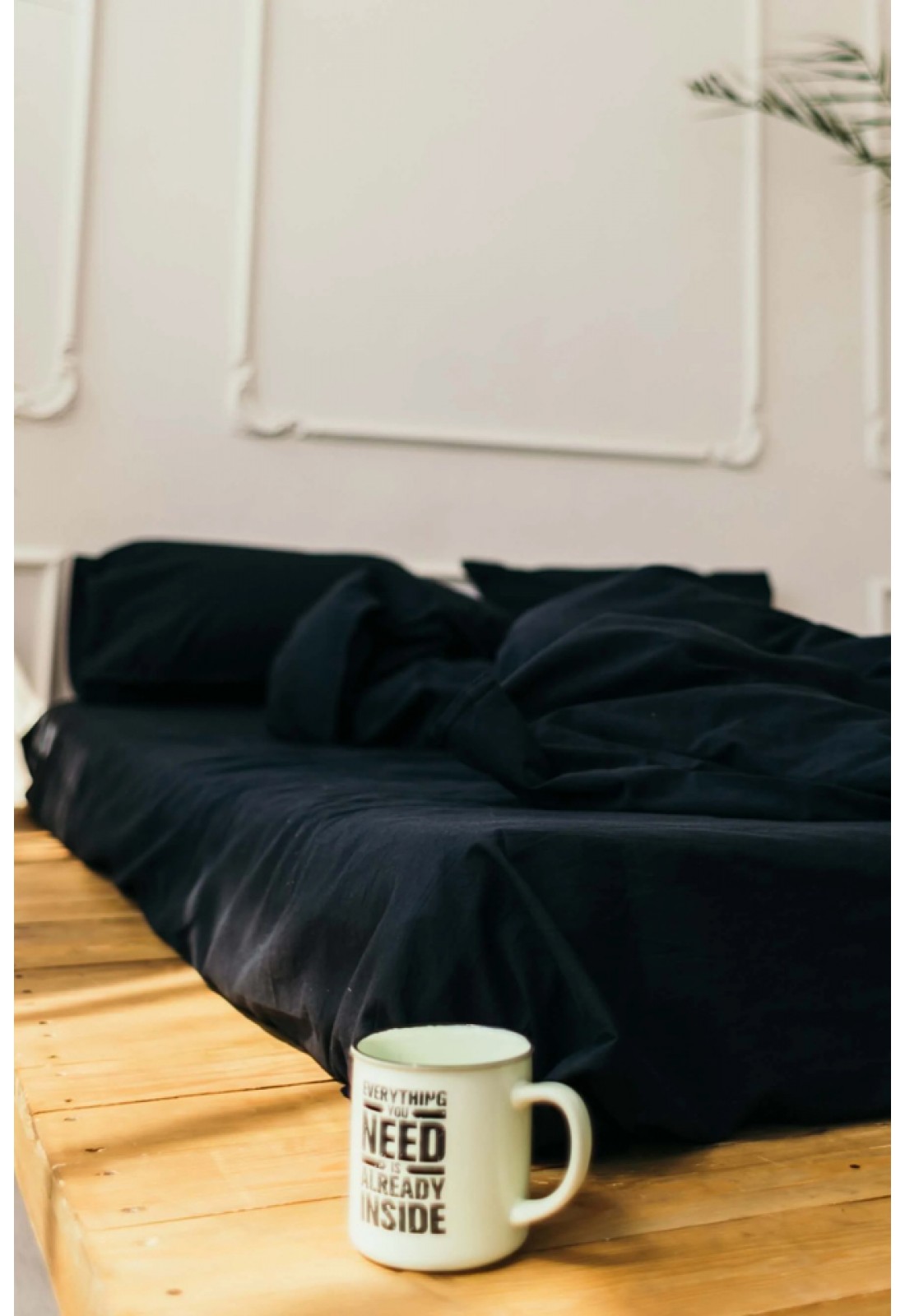 Natural Cotton bedding Duvet cover Fitted sheet Pillowcases