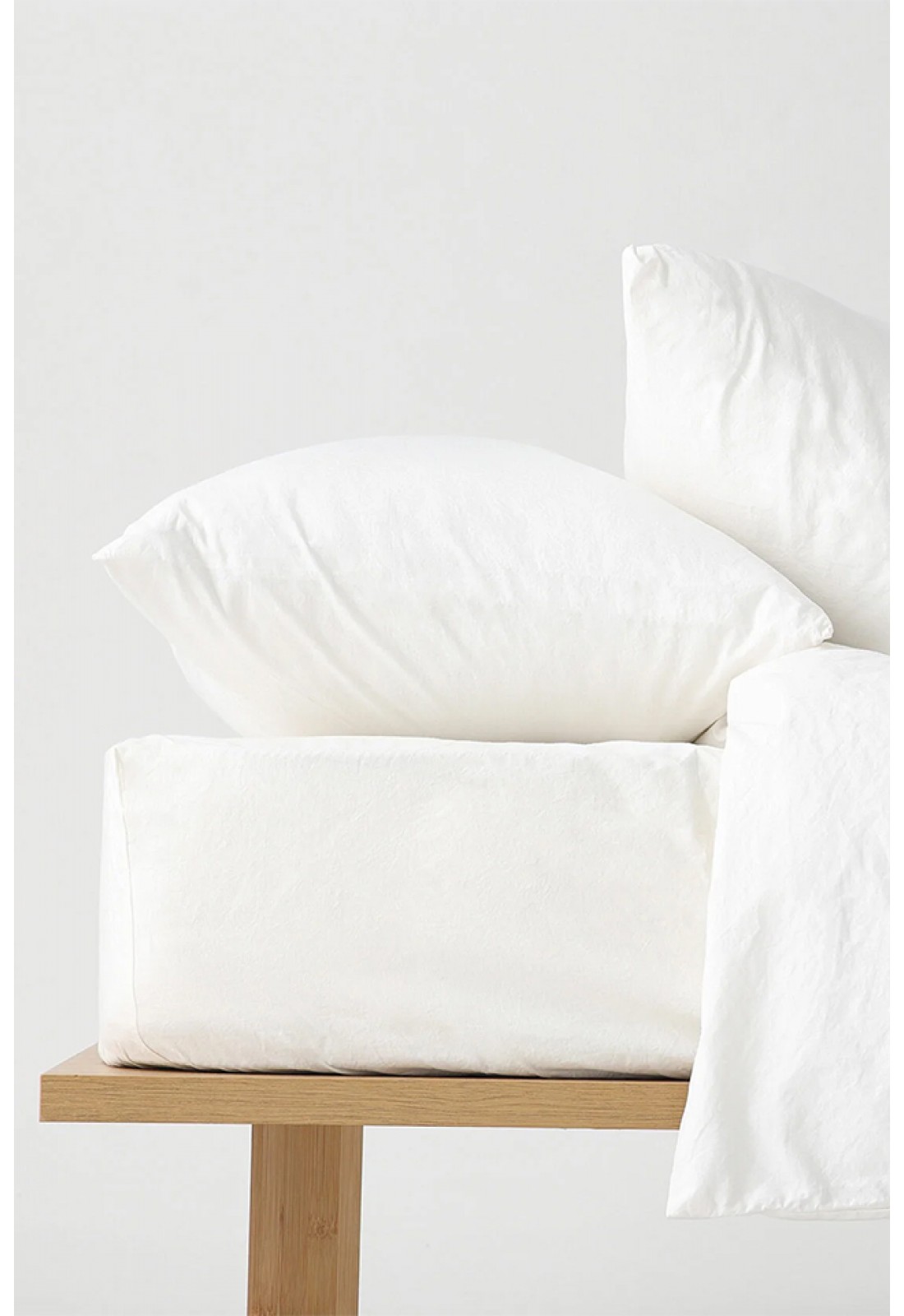 Cotton bedding Off white Ivory Sheet Pillowcase Duvet