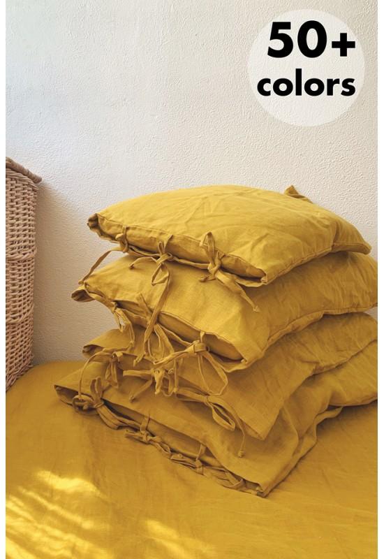 Cotton pillowcase with ties All colors and sizes
