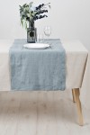 Dusty Blue Linen Table Runner 