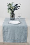 Dusty Blue Linen Table Runner 