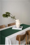 Dark - Emerald Green Linen Table Runner