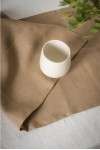 Golden Light Brown Linen Table Runner