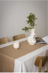 Golden Light Brown Linen Table Runner