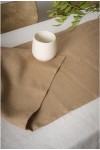 Golden Light Brown Linen Table Runner