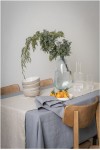 Natural Gray Beige Linen Table Runner 