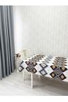Waterproof Cotton Tablecloth with Geometric Print
