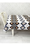 Waterproof Cotton Tablecloth with Geometric Print