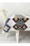Waterproof Cotton Tablecloth with Geometric Print