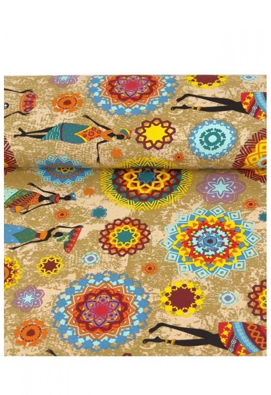 Ethnic Waterproof Cotton Tablecloth | Tasseled