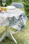Waterproof Cotton Tablecloth with Lily Print