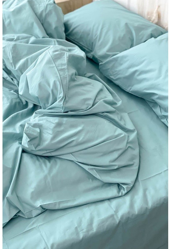 Cotton bedding in Mint blue