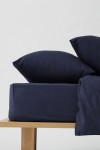 Cotton bedding in Dark blue