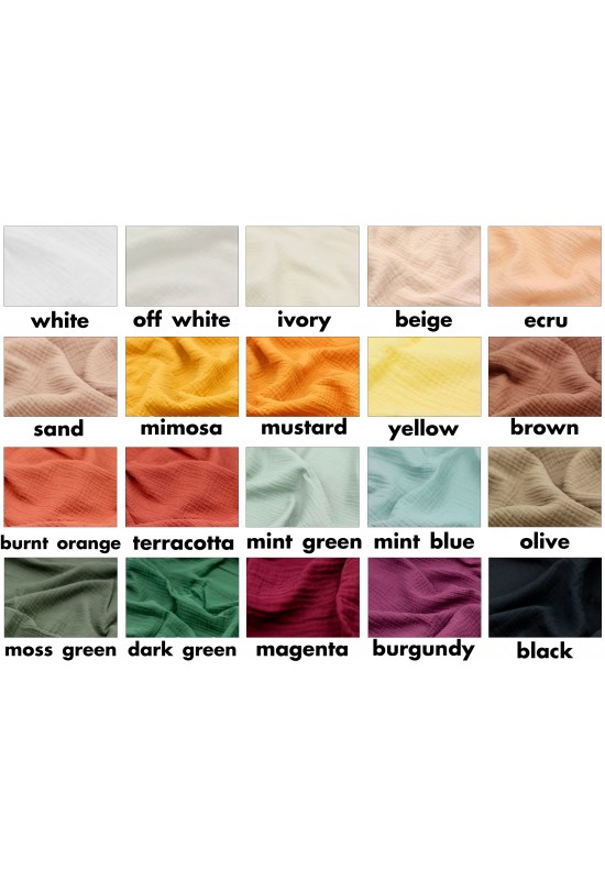 Cotton Gauze muslin crop top with Long sleeves 