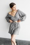 Muslin crop top Wrap or tied blouse 