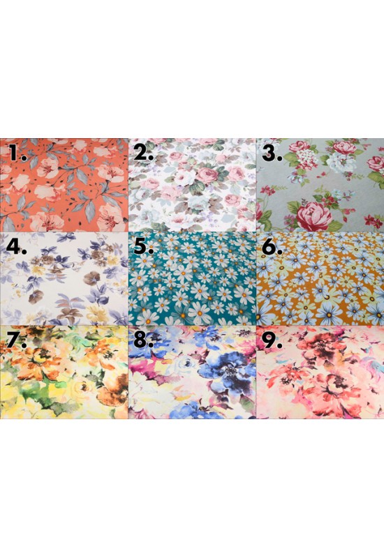 Floral Prints Waterproof Cotton Tablecloth 