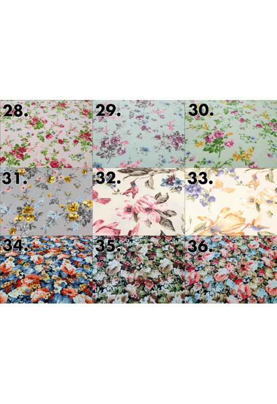 Floral Prints Waterproof Cotton Tablecloth 