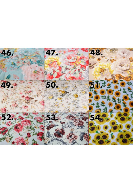 Floral Prints Waterproof Cotton Tablecloth 