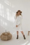 Linen dress BRIDGETTE in various color and size