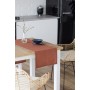 Linen table runner in Terracotta